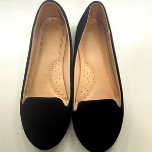 Kids Black Flats